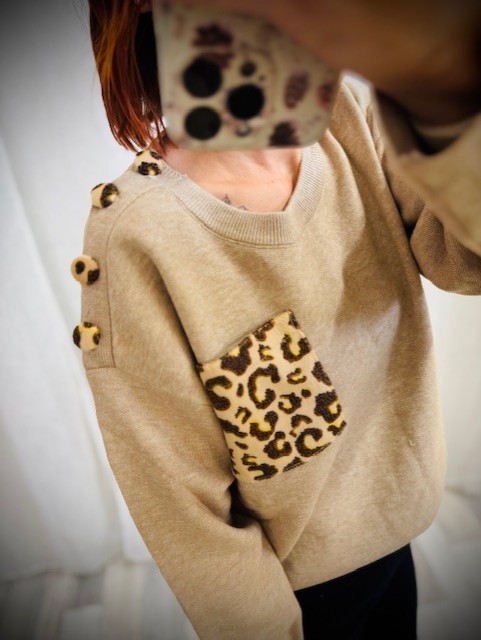 PULL LEONTINE TAUPE